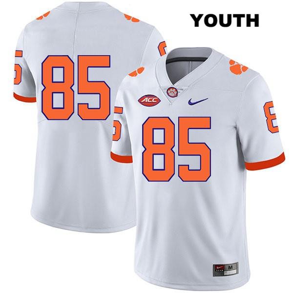 Youth Clemson Tigers #85 Jaelyn Lay Stitched White Legend Authentic Nike No Name NCAA College Football Jersey DOL5746PZ